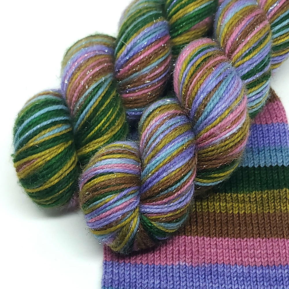 Drunken Faerie Escapade -- Matchy Matchy Shiny Sock