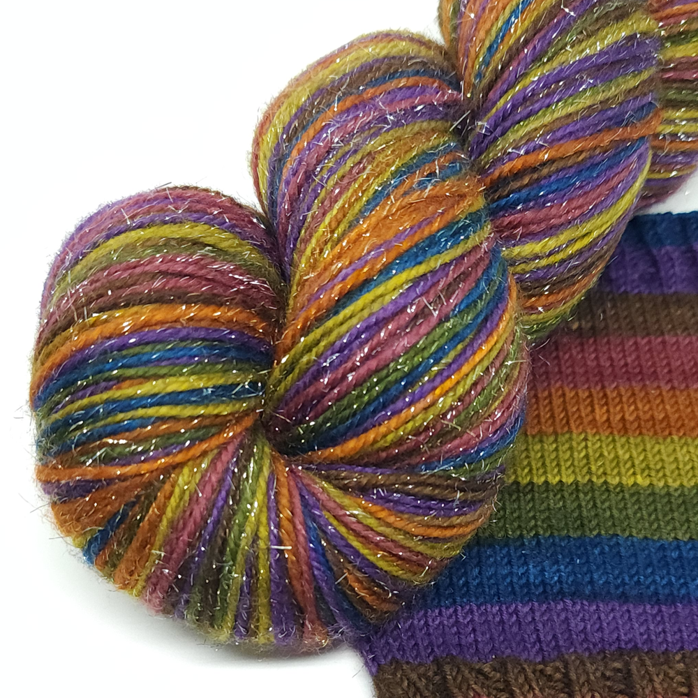 Woodland Rainbow-- Shiny Sock