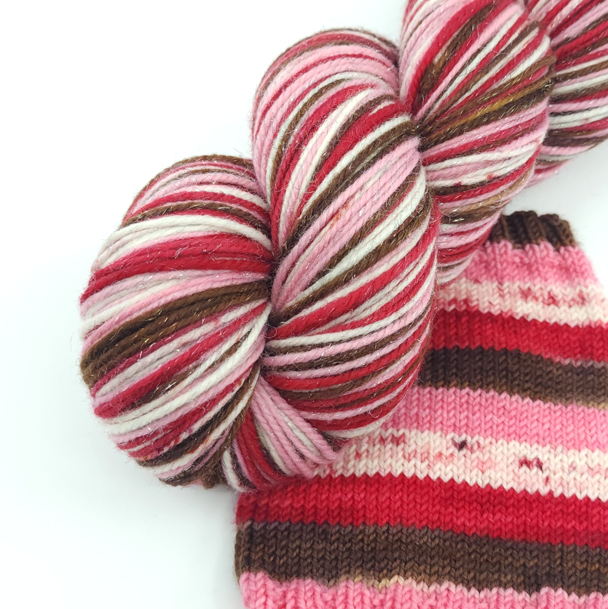 Peppermint Bark -- Shiny Sock