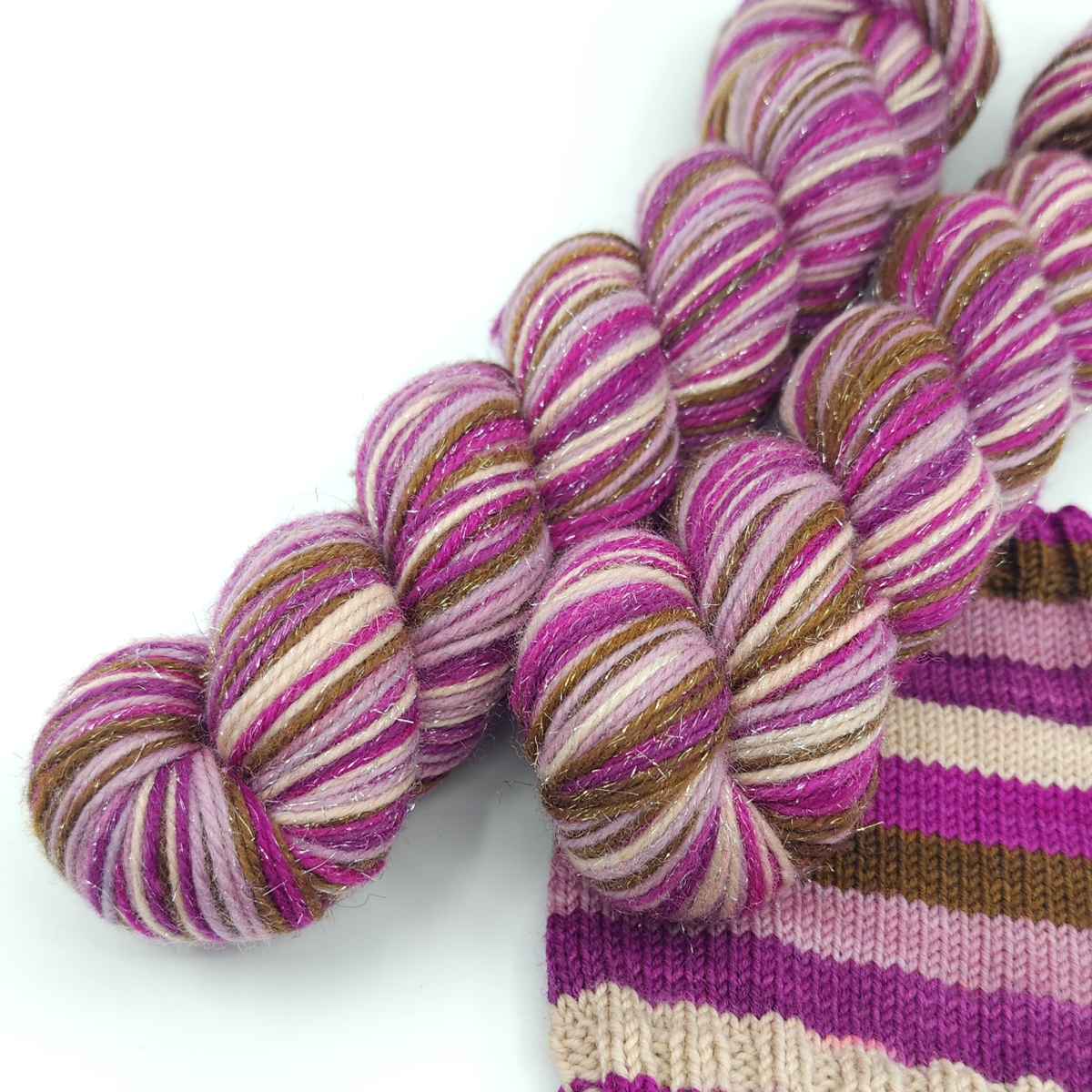 Raspberry Truffle-- Matchy Matchy Shiny Sock