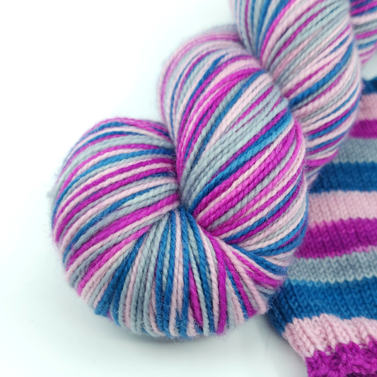 Rebound Relationship, Jitterbug Fingering, Self Striping Yarn
