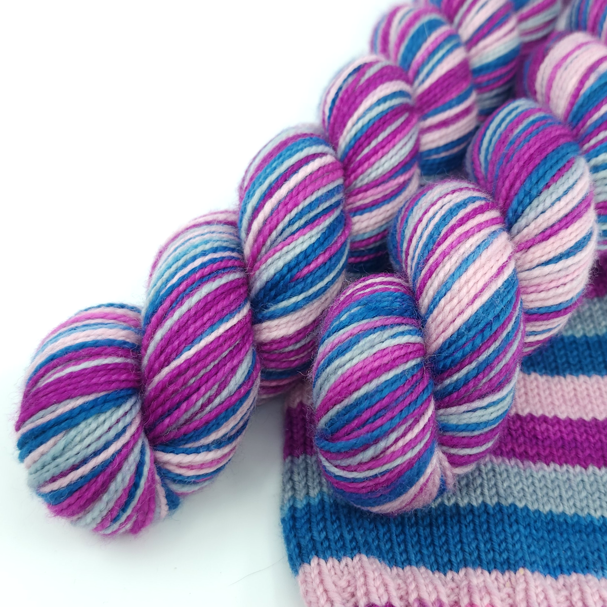 Rebound Relationship, Matchy Matchy Jitterbug Fingering, Self Striping Yarn