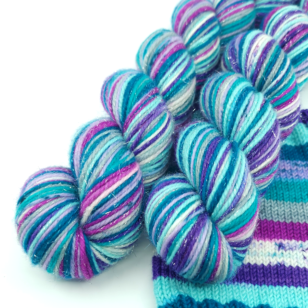 Un-Teal We Meet Again -- Matchy Matchy Shiny Sock