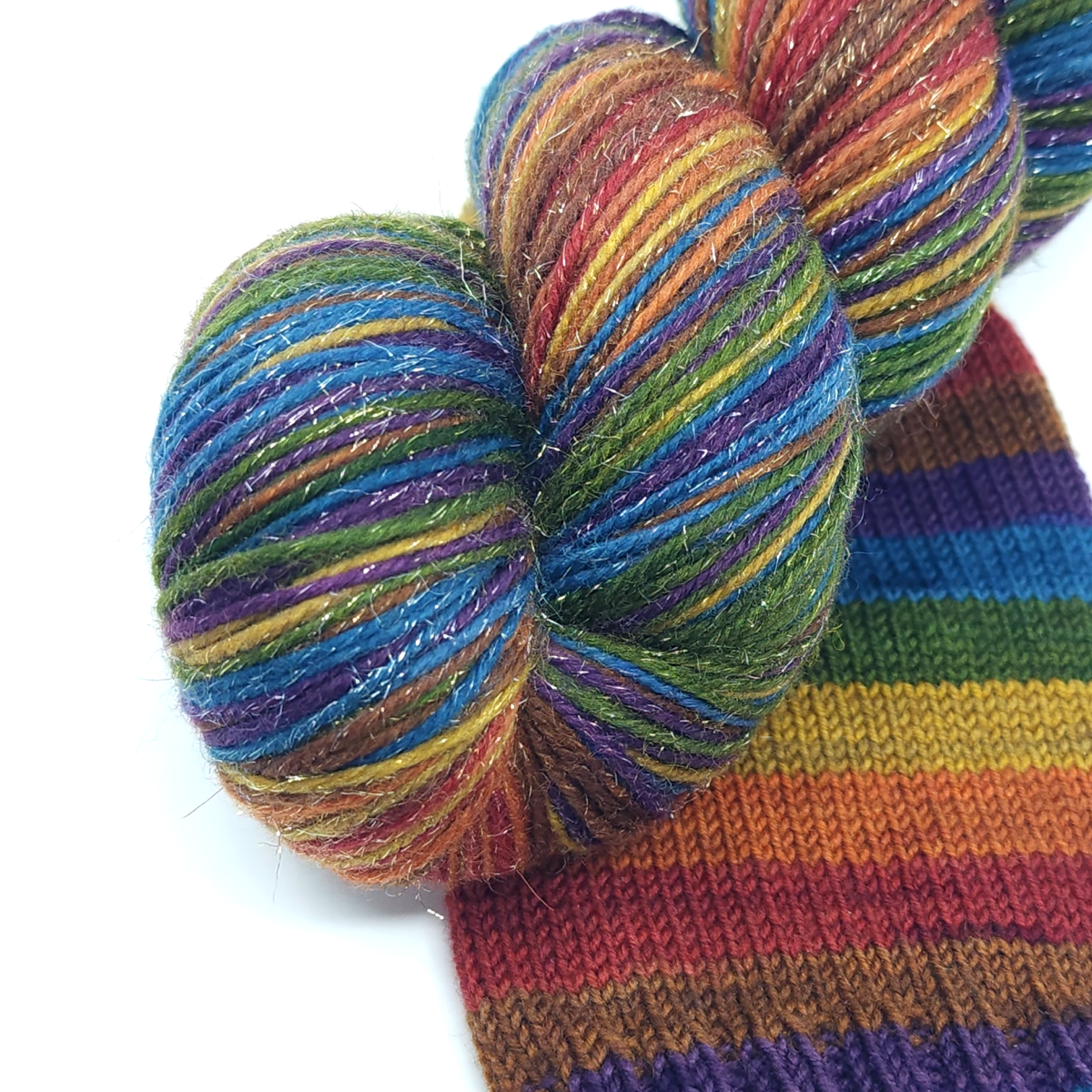 Woodland Rainbow -- Shiny Sock